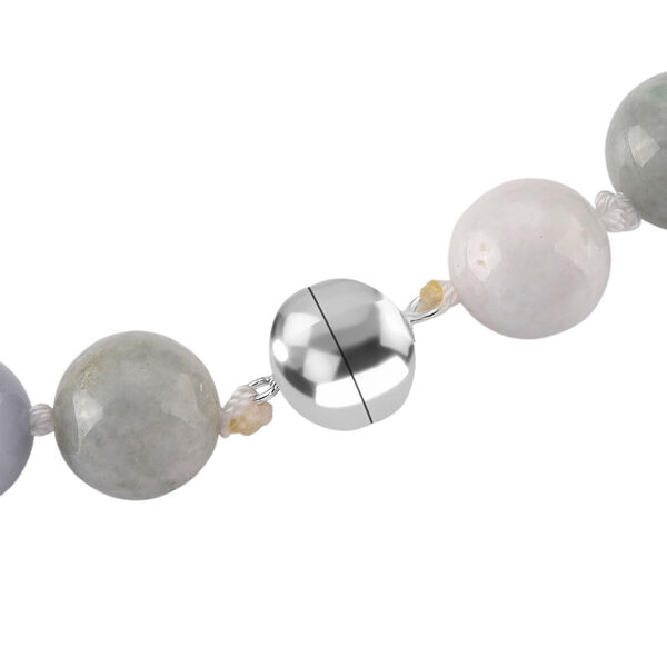 D'Joy Mehrfarbig Jade Halskette ca. 50 cm 925 Silber Rhodiniert ca. 640,00 ct. image number 4