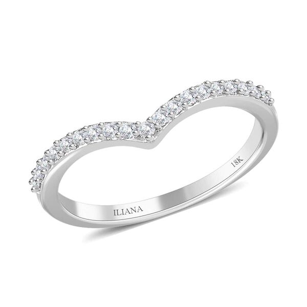 ILIANA SI-GH Diamant Herz Wishbone Ring in 750 Wei&szlig;gold - 0,20 ct. image number 0