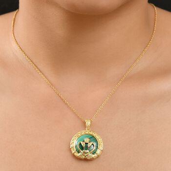 Malachit Anh&auml;nger mit 50cm Kette - 6,81 ct.