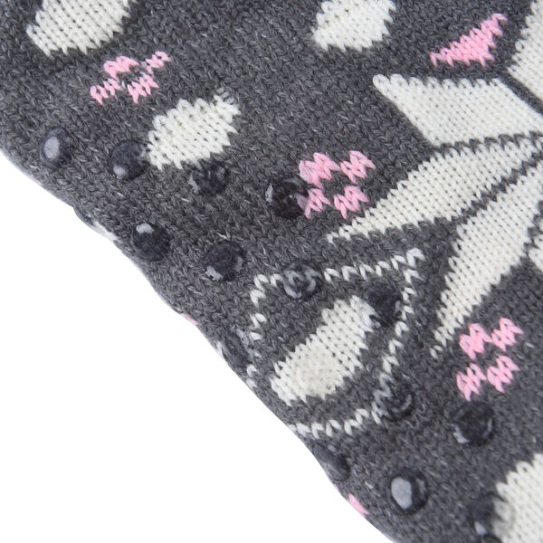 2er-Set - Rutschfeste Haussocken mit Sherpafutter, Schneeflockenmuster, Einheitsgr&ouml;&szlig;e, Schwarz und Blau&nbsp; image number 6