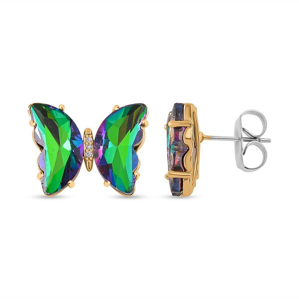 Mehrfarbiger Kristall und weißes Zirkonia-Schmuckset image number 7