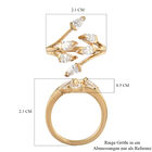 LUSTRO STELLA - feinster Zirkonia Bypass-Ring, 925 Silber vergoldet image number 6