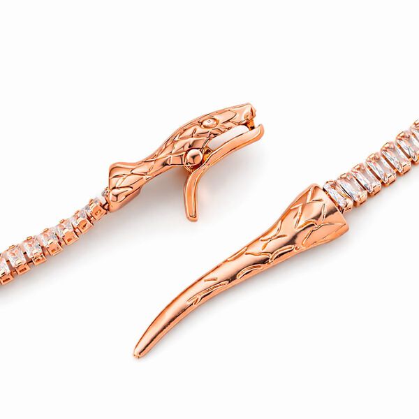 Kristall Halskette, Verstellbar ca. 50 cm - 66 cm, ros&eacute;vergoldet image number 4