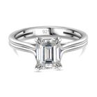 Moissanit Ring 925 Silber platiniert (Größe 20.00) ca. 1,63 ct