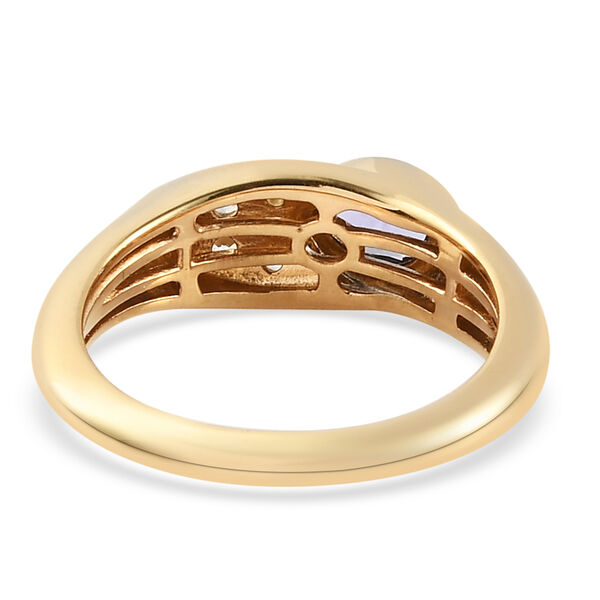 Tansanit und Zirkon Ring  - 0,40 ct. image number 6