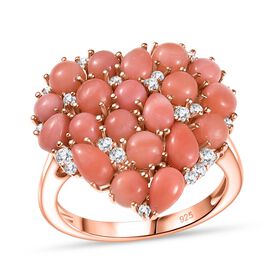 Herzklang - D joy AA Vinicunca-Peruanischer Opal Ring 925 Silber 750 rosévergoldet (Größe 19.00) ca. 3.37 ct