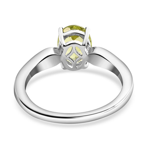 Nat&uuml;rlicher Peridot-Ring, 925 Silber platiniert  ca. 1,25 ct image number 5