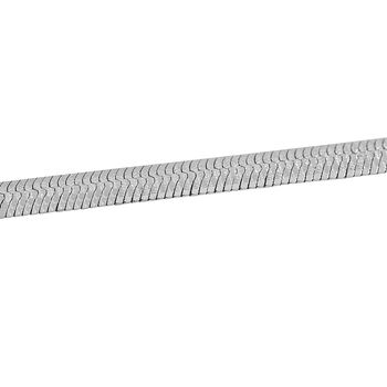 Italienisches Herringbone Armband, ca. 18-21cm, 925 Silber rhodiniert ca. 4,43g