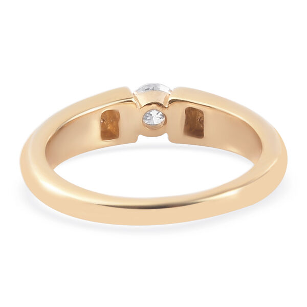 88 Facetten Moissanit Ring 925 Silber vergoldet  ca. 0,28 ct image number 6