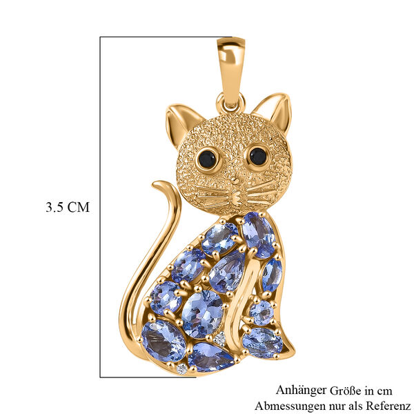 D'Joy Tansanit Anh&auml;nger 925 Silber 750 Gelbgold Vermeil ca. 2,25 ct. image number 5
