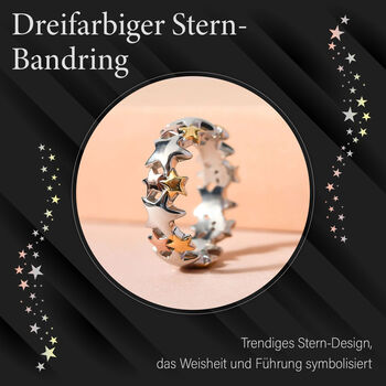 Dreifarbiger Stern-Bandring