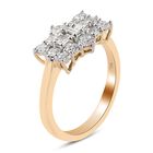 ILIANA Diamant zertifiziert SI G-H Cluster Ring 750 Gelbgold image number 3