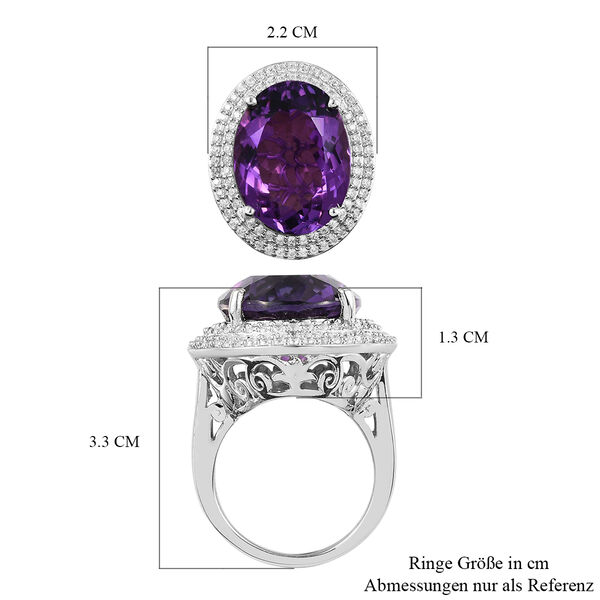 Lusaka Amethyst und Zirkon-Ring - 18,62 ct. image number 8