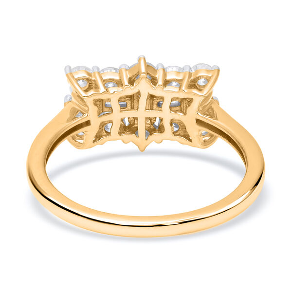 LUXORO klassischer SGL zertifizierter I1 GH Diamant-Boot-Ring in 585 Gelbgold - 1 ct. image number 7