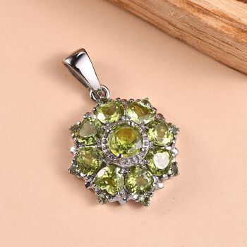 Peridot Anh&auml;nger Edelstahl ca. 5.33 ct