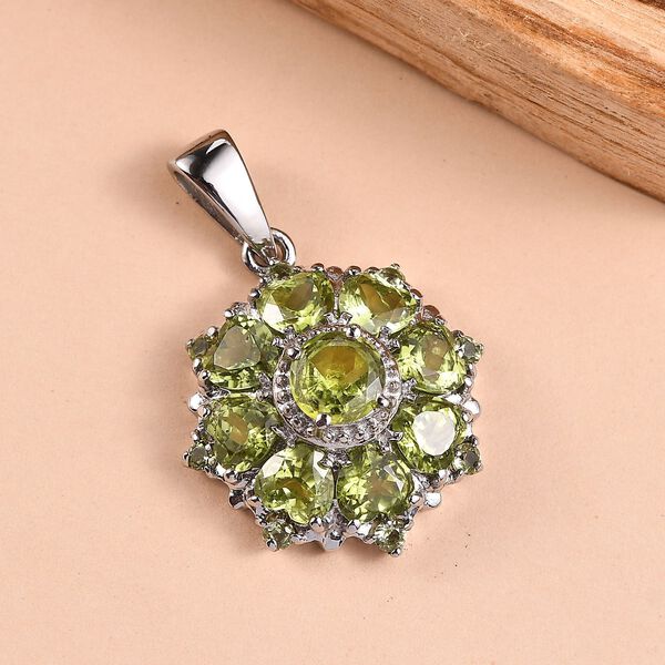 Peridot Anhänger Edelstahl ca. 5.33 ct image number 1