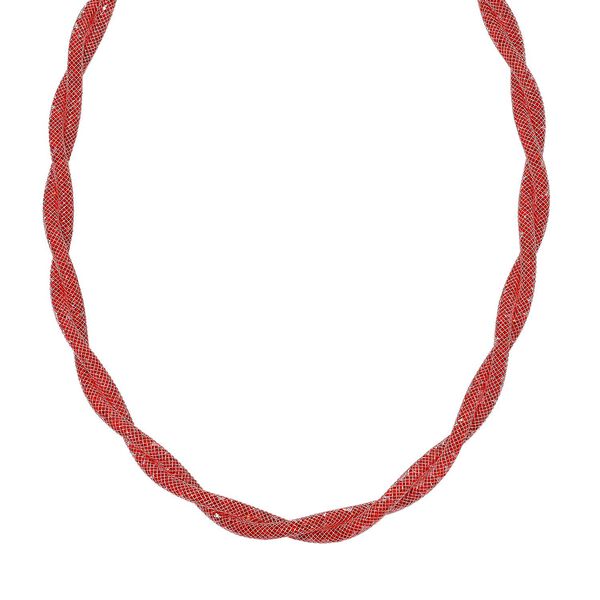 Rote Kristall 50+5cm Halskette image number 0