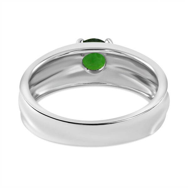 Nat&uuml;rlicher Chromdiopsid Ring, 925 Silber rhodiniert (Gr&ouml;&szlig;e 20.00) ca. 0.55 ct image number 3