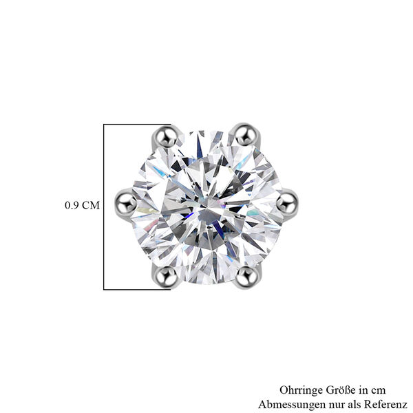 Moissanit Ohrringe, 925 Silber rhodiniert - 3,48 ct. image number 6