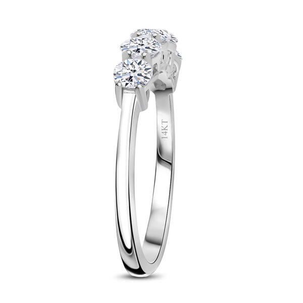 LUXURIANT SGL zertifizierter VS-EF Labor Diamant Half Eternity Ring in 585 Weißgold - 1 ct. image number 4