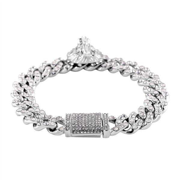 Wei&szlig;er Kristall Armband ca. 19 cm image number 4