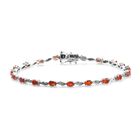 Mexikanischer Kirschfeuer-Opal Armband ca. 20 cm lange 925 Silber Platin-Überzug 2.47 ct