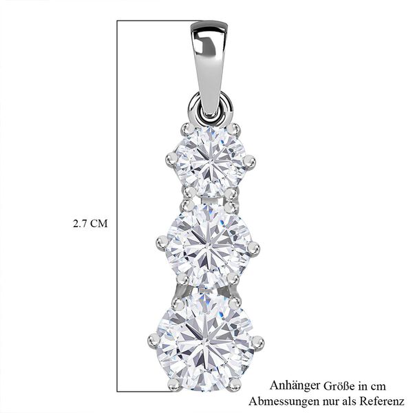 Moissanit Anh&auml;nger, 925 Silber rhodiniert - 2,38 ct. image number 5