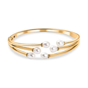 S&uuml;&szlig;wasser Perle Armreif ca. 19 cm Messing