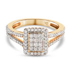 Diamant Ring 925 Silber vergoldet  ca. 0,50 ct image number 0