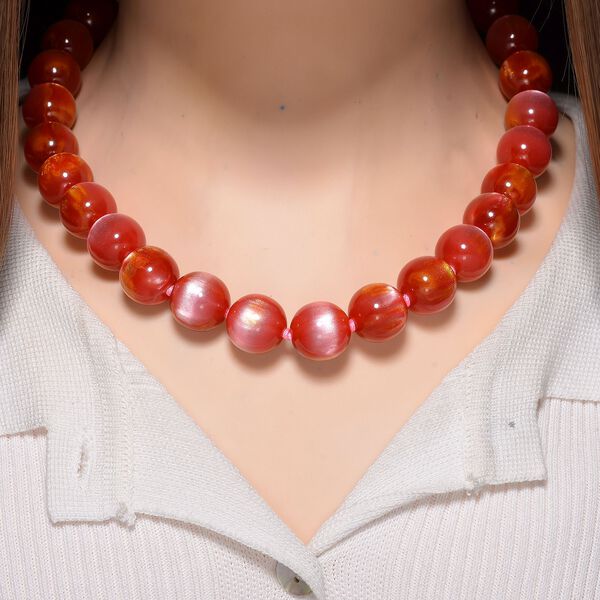 Simulierte Krisch-Quarz Halskette, 45+5cm - 340 ct. image number 2