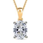 Lab Grown Diamant SI-GH Schmuckset ca. 50 cm 925 Silber 750 Gelbgold Vermeil ca. 1.00 ct