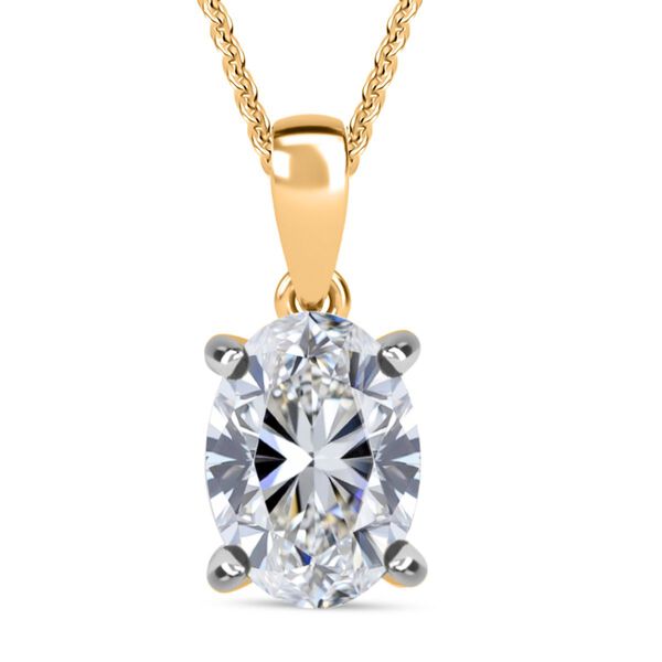 Lab Grown Diamant SI-GH Schmuckset ca. 50 cm 925 Silber 750 Gelbgold Vermeil ca. 1.00 ct image number 0