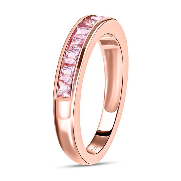 Rosa Saphir-Ring, 925 Silber rosévergoldet, ca. 0,78 ct image number 5