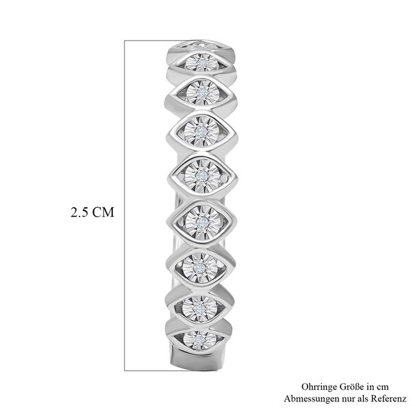 Wei&szlig;er Diamant Ohrringe 925 Silber platiniert ca. 0,15 ct. image number 5