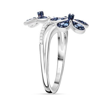 Blauer Diamant Ring, ca. 0.33 ct