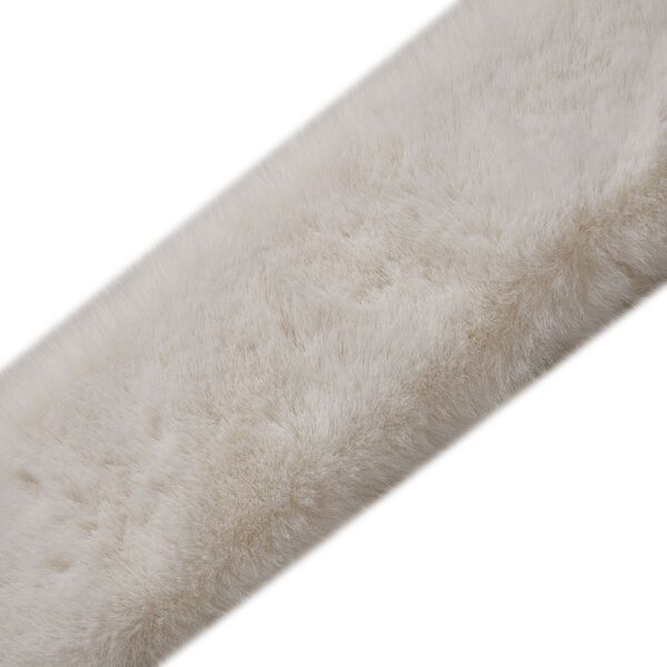 Flauschiger Kunst-Nerzpelz-Schlaufenschal, 89x11cm, Creme image number 5