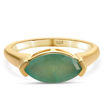 Grandidierit Solit&auml;r Ring 925 Silber vergoldet (Gr&ouml;&szlig;e 16.00) ca. 1,75 ct