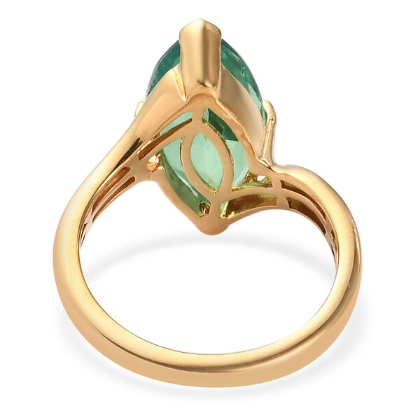 Pfau Triplett Quarz Ring 925 Silber vergoldet  ca. 3,96 ct image number 6