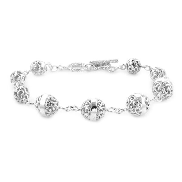 Royal Bali Kollektion- Kugel Perlen-Armband in Silber, 14,06g