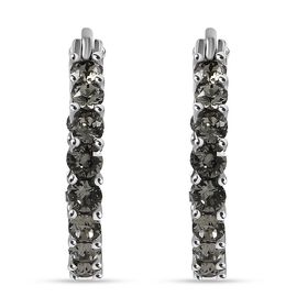 J Francis J Francis gefertigt mit SWAROVSKI Schwarzer Diamant Swarovski Kristall Ohrringe EdelstahlStandard