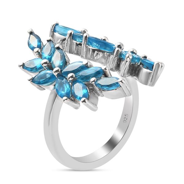 Neon Apatit Ring 925 Silber Platin-&Uuml;berzug image number 4