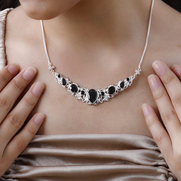 Elite Schungit Halskette, ca. 45 cm, 925 Silber ca. 7.72 ct image number 2