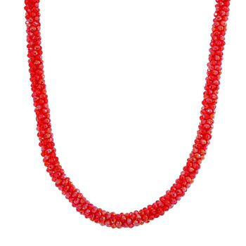 Roter Magie Farbe Kristall Halskette ca. 50 cm+ 5 cm Extender Standard