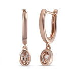 Marropino Morganit-Ohrringe, 925 Silber ros&eacute;vergoldet ca. 1.00 ct