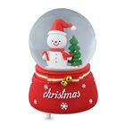 Schneekugel mit Musik und Lichter, 3xAAA Batterie (nicht inkl.), Größe 15x10, Schneemann