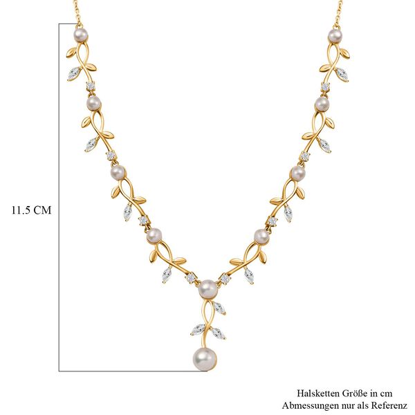 S&uuml;&szlig;wasser Perle Halskette ca. 45 cm vergoldet image number 6