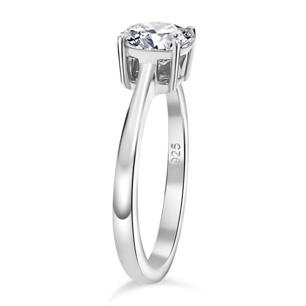 Moissanit Ring, 925 Silber platiniert - 1,18 ct. image number 6
