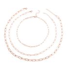 EVER TRUE 3er- Set - Büroklammerketten ca. 46 cm, 56 cm, 65 cm, Edelstahl Roséfarben