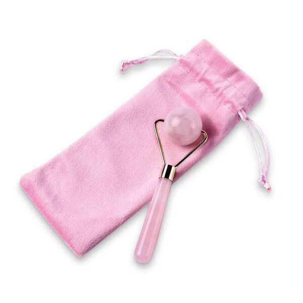 Rosenquarz Roller, Gesichts Massageger&auml;t image number 4