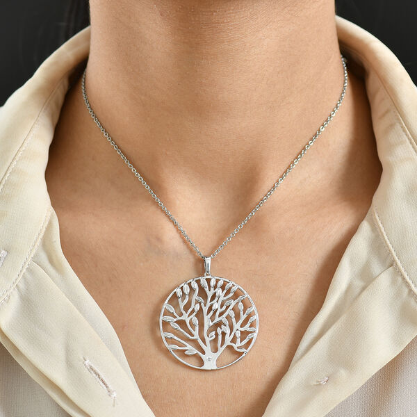 EverTrue Anh&auml;nger mit Diamantakzent und 50cm Kette in Silberton image number 3